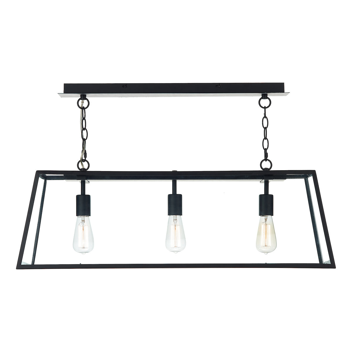 Academy 3 Light Pendant Black