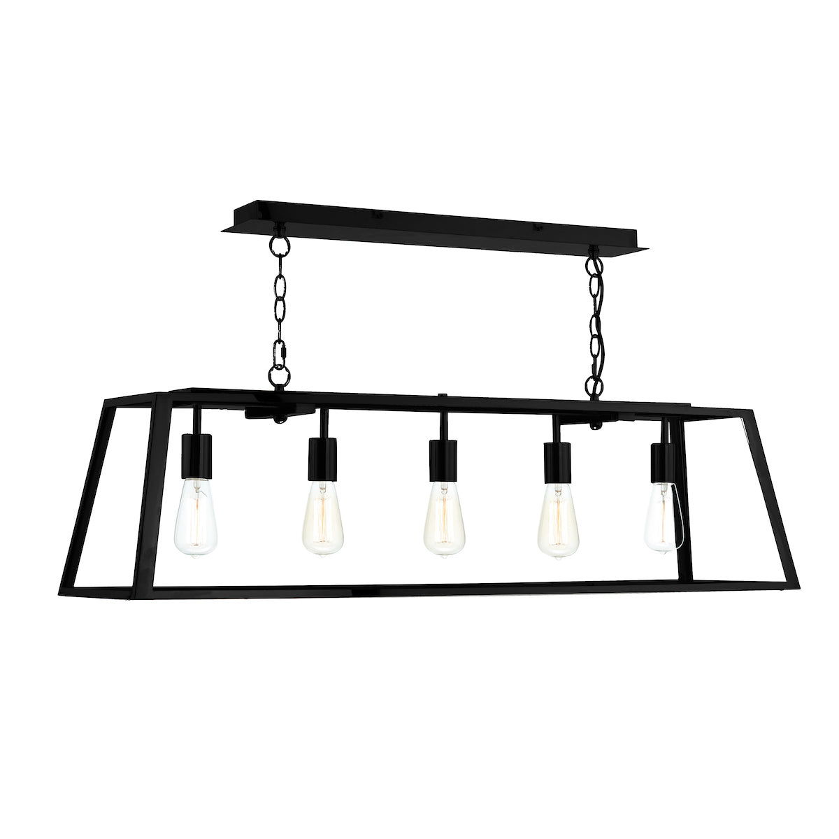 Academy 5 Light Pendant Black