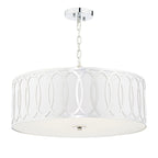 Acura 5 Light Pendant Polished Chrome White