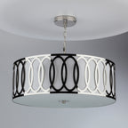 Acura 5 Light Pendant Polished Chrome White