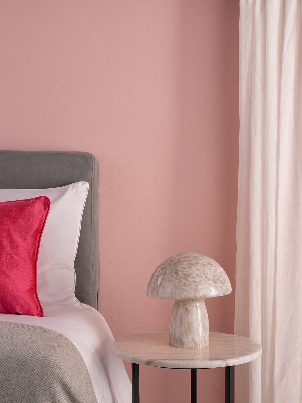 Addie Table Lamp White Art Glass