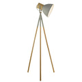 Adna Floor Lamps Grey & Natural Wood