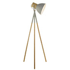 Adna Floor Lamps Grey & Natural Wood