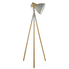 Adna Floor Lamps Grey & Natural Wood