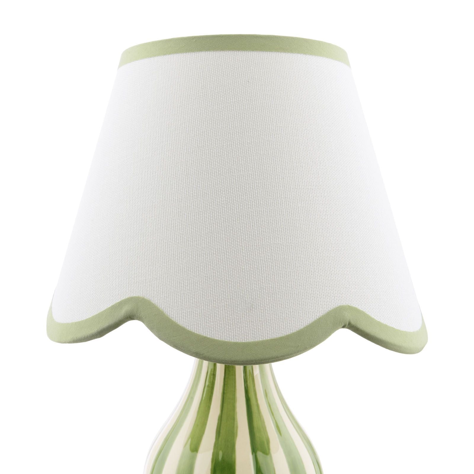 Aimee Twin Pack Table Lamp Green Ceramic With Shade