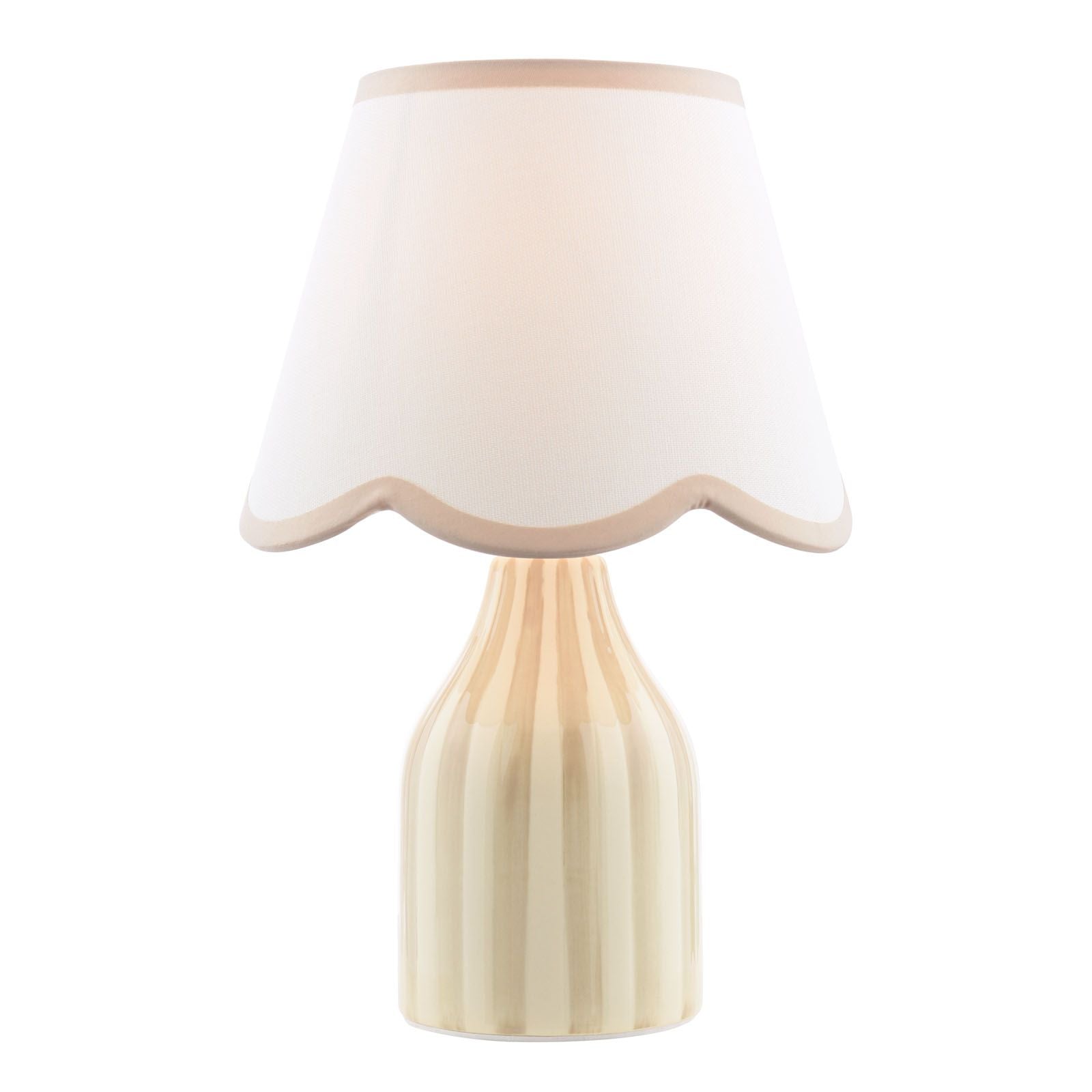 Aimee Twin Pack Table Lamp Taupe Ceramic With Shade