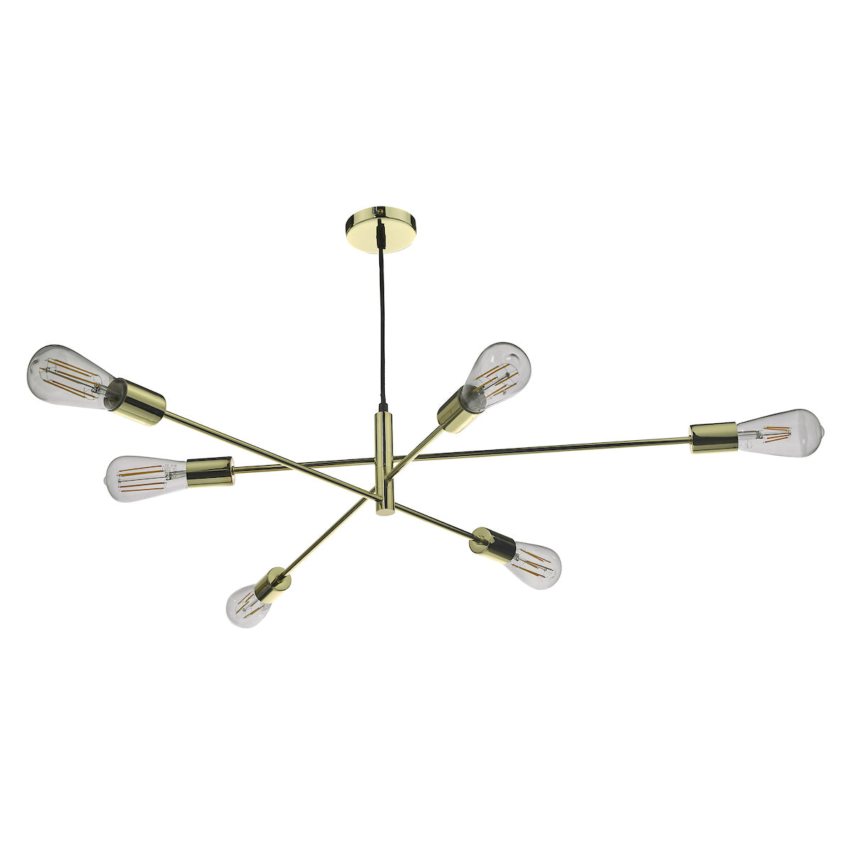Alana 6 Light Pendant Polished Gold