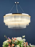 Alpheios 12 Light Chandelier Polished Chrome Glass