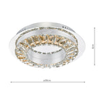 Altamura Flush Polished Chrome & Crystal LED