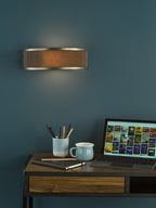 Alvaro Wall Light Antique Bronze With Brown Shade