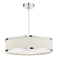 Alvaro 3 Light Single Pendant Polished Chrome Ivory