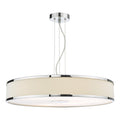 Alvaro 6 Light Single Pendant Polished Chrome Ivory