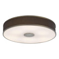Alvaro 6 Light Flush Antique Bronze With Brown Shade