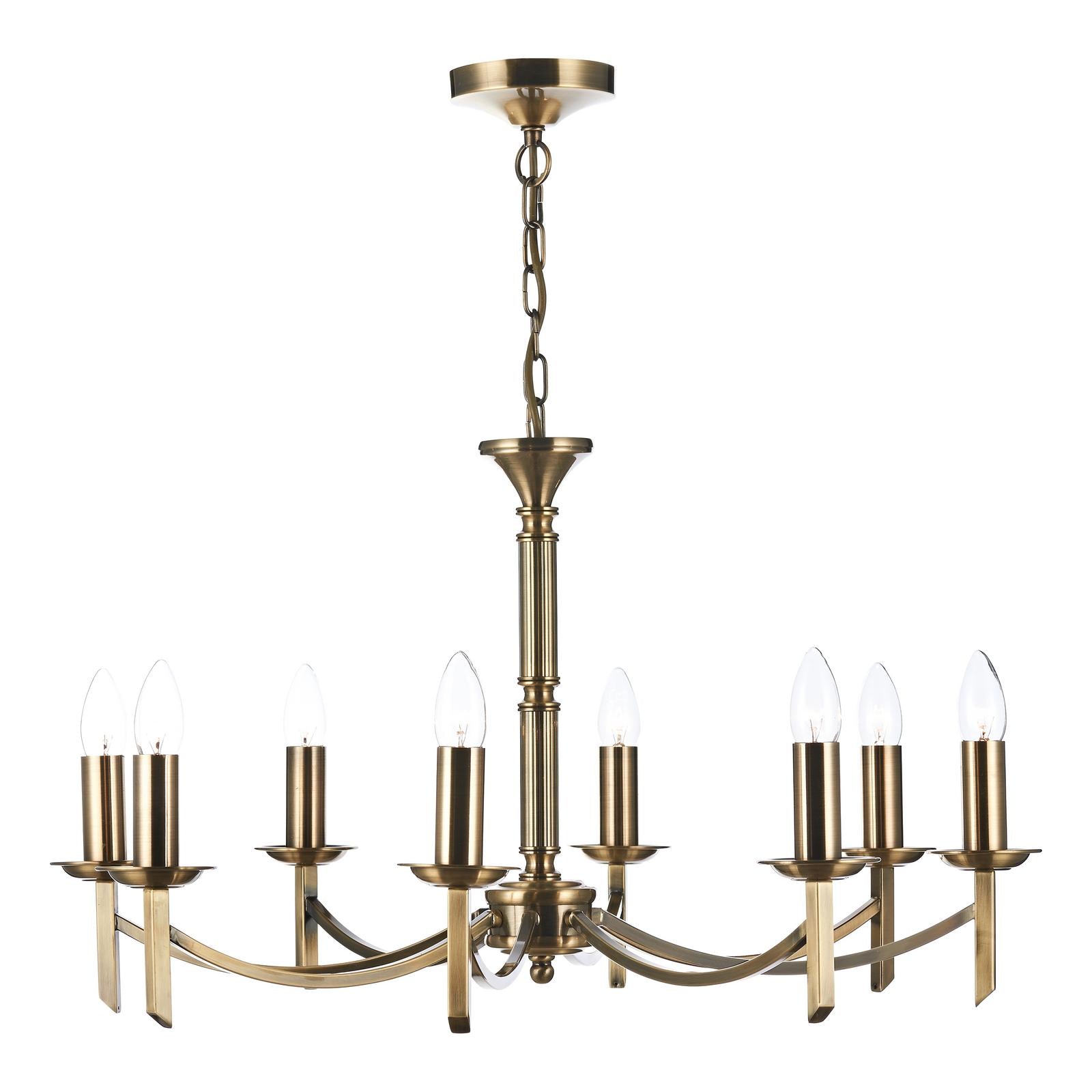 Ambassador 8 Light Dual Mount Pendant Antique Brass