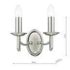 Ambassador Double Wall Bracket Satin Chrome