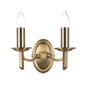 Ambassador Double Wall Bracket Antique Brass