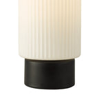Aneska Table Lamp Matt Black and Opal Glass