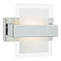 Apt LED Wall Light Polished Chrome & Glass