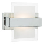 Apt LED Wall Light Polished Chrome & Glass