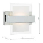 Apt LED Wall Light Polished Chrome & Glass