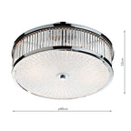 Aramis 3 Light Glass Flush