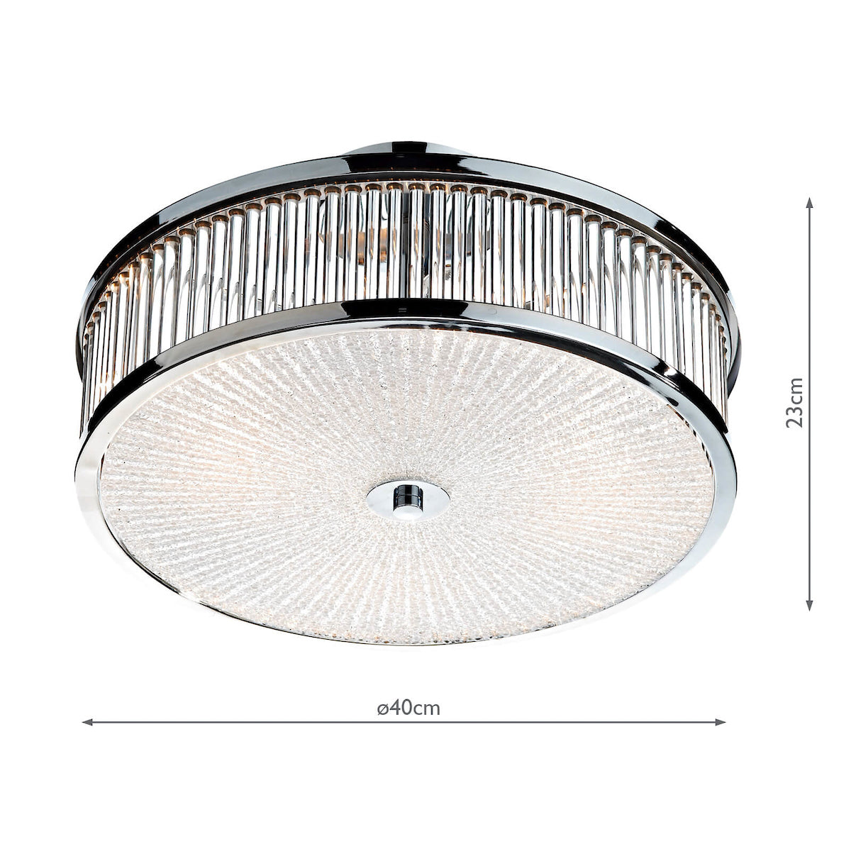 Aramis 3 Light Glass Flush