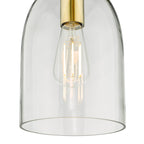 DAR Archie Glass Pendant Light Satin Bronze