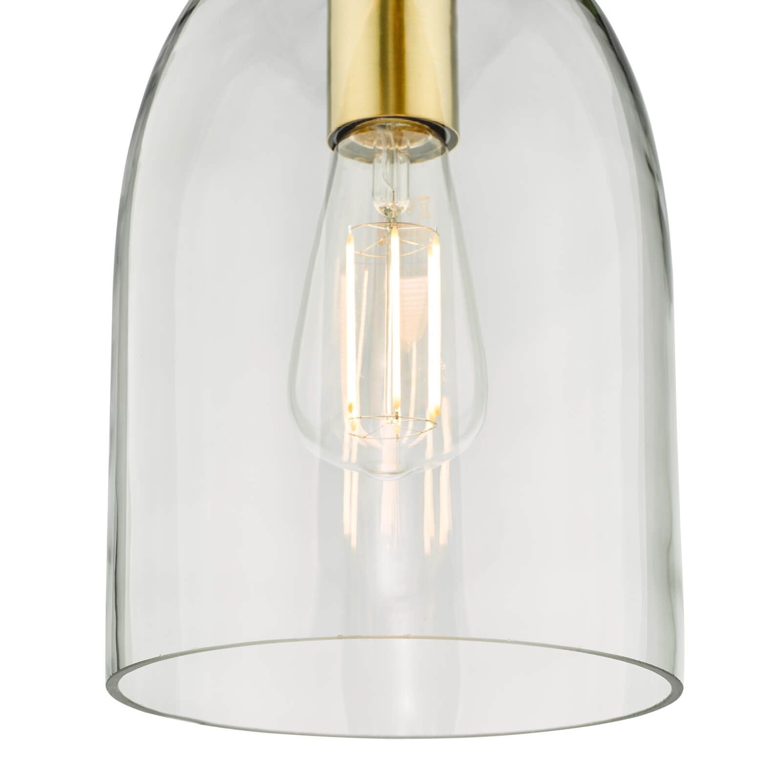 DAR Archie Glass Pendant Light Satin Bronze