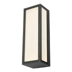 Arham Outdoor Wall Light Matt Grey Frosted Glass IP65 LED