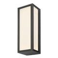 Arham Outdoor Wall Light Matt Grey Frosted Glass IP65 LED