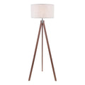 Armitage Tripod Floor Lamp Dark Wood With Shade