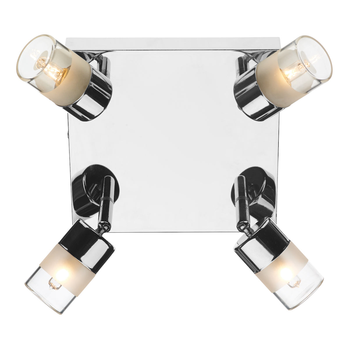 Artemis Bathroom 4 Light Spotlight Polished Chrome Glass IP44