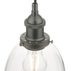 DAR Arvin Glass Pendant Light Antique Chrome