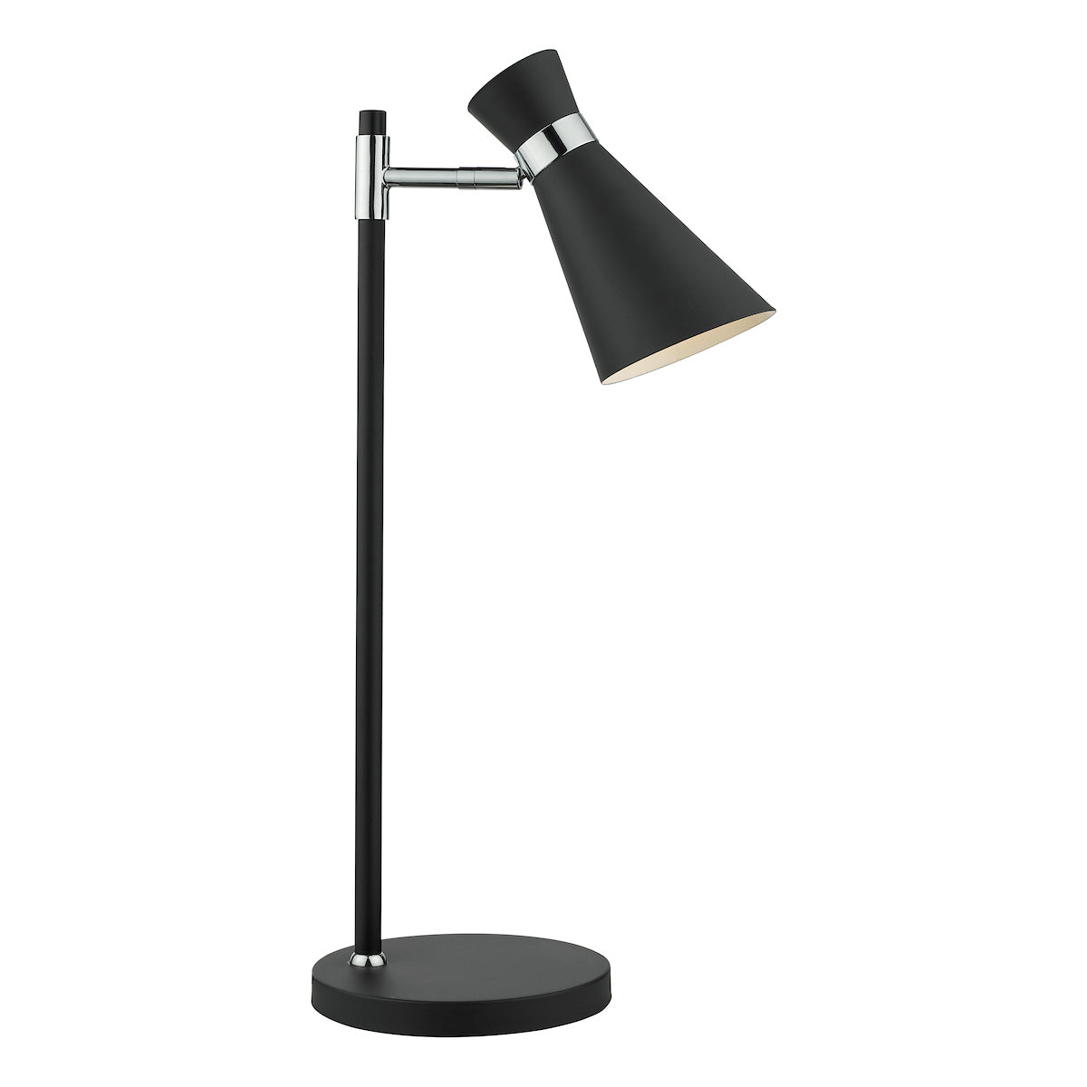 Ashworth Table Lamps Matt Black & Polished Chrome