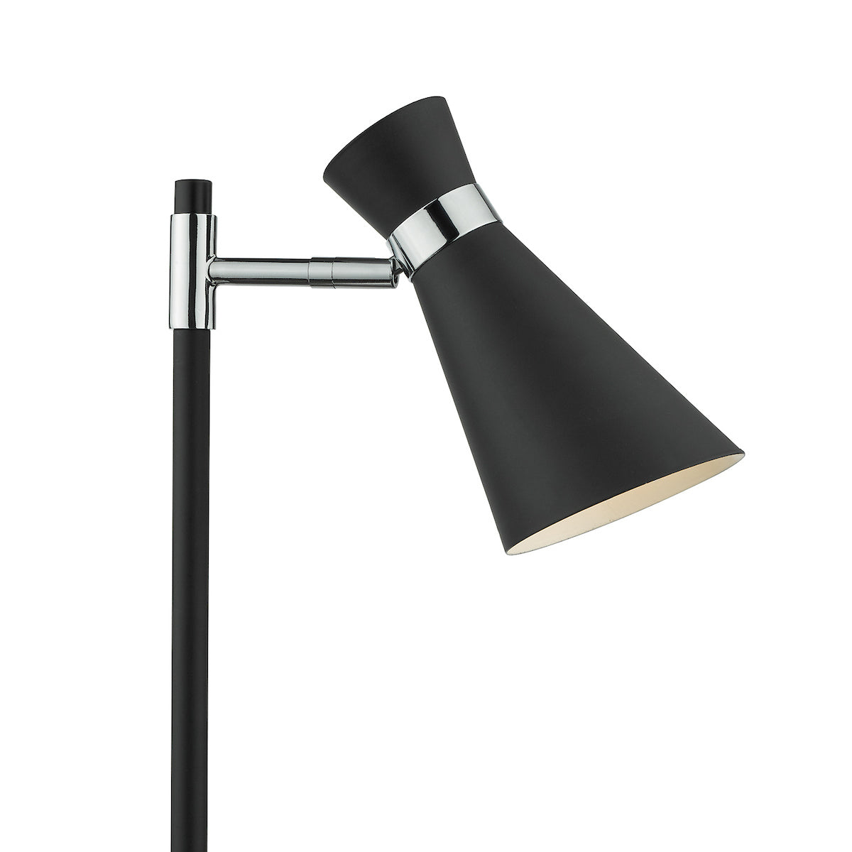 Ashworth Table Lamps Matt Black & Polished Chrome