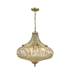 Asmara 6 Light Pendant Antique Brass Crystal
