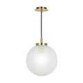 Avari 1 Light Pendant Satin Brass And Clear Frosted Glass