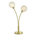 Avari 2 Light Table Lamps Satin Brass Glass