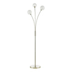 Avari 3 Light Floor Lamps Satin Nickel Frosted Glass