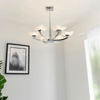 Ayres Semi-Flush Mount Light: Grand Statement (Chrome & Scavo Glass) 6lt