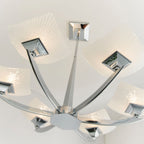 Ayres Semi-Flush Mount Light: Grand Statement (Chrome & Scavo Glass) 6lt