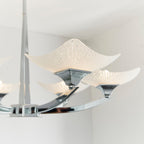 Ayres Semi-Flush Mount Light: Grand Statement (Chrome & Scavo Glass) 6lt