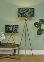 Bamboo Tripod Floor Lamps Antique Brass Base Only 1