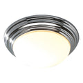 Barclay Small Bathroom Flush Polished Chrome Opal Glass IP44