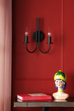 Becca 2 Light Wall Light Matt Black Bracket Only