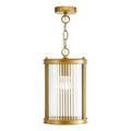 Bianka Pendant Bronze and Ribbed Glass