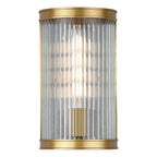Bianka Wall Light Bronze and Ribbed Glass