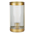 Bianka Table Lamp Bronze and Ribbed Glass