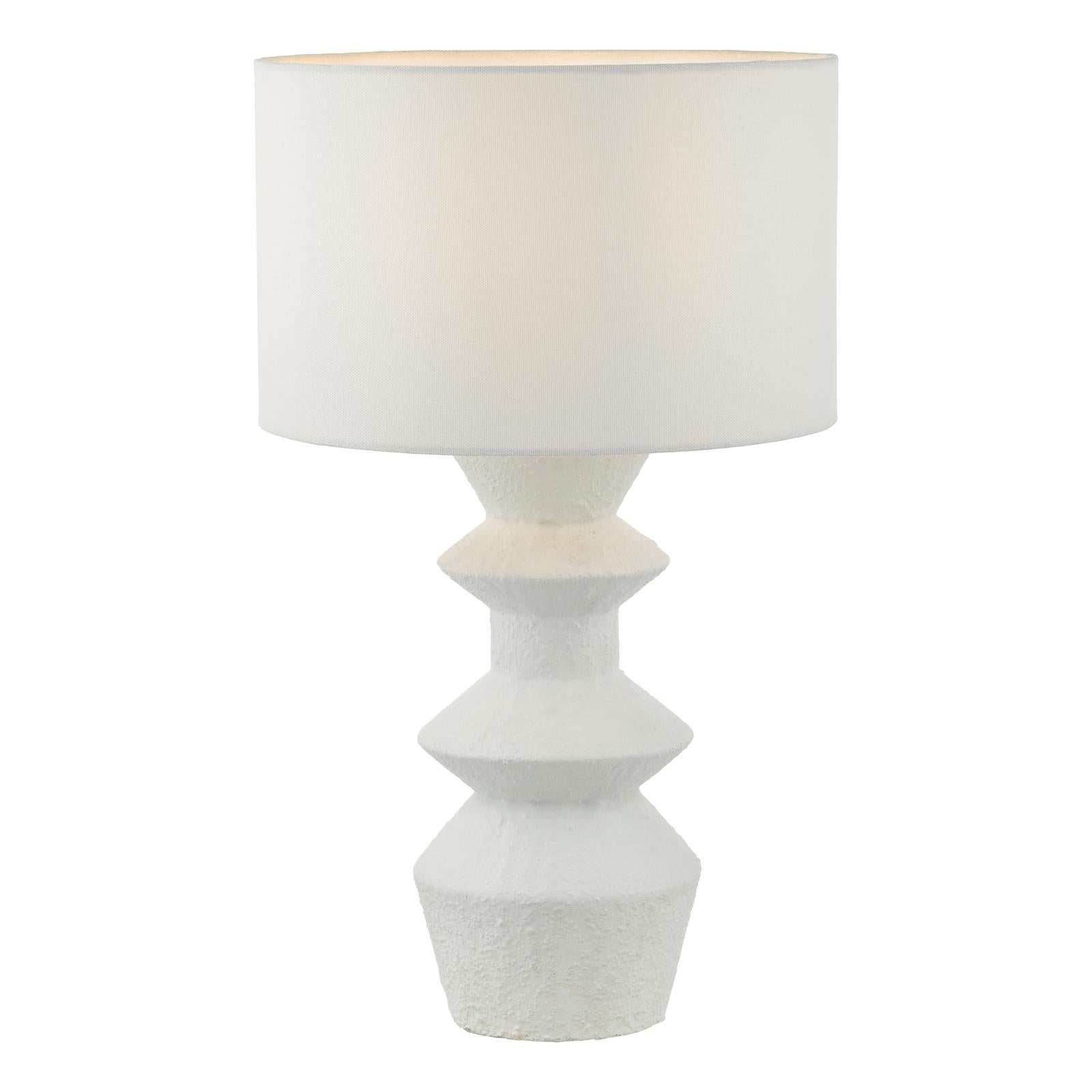Bidelia Table Lamps Matt White With Shade