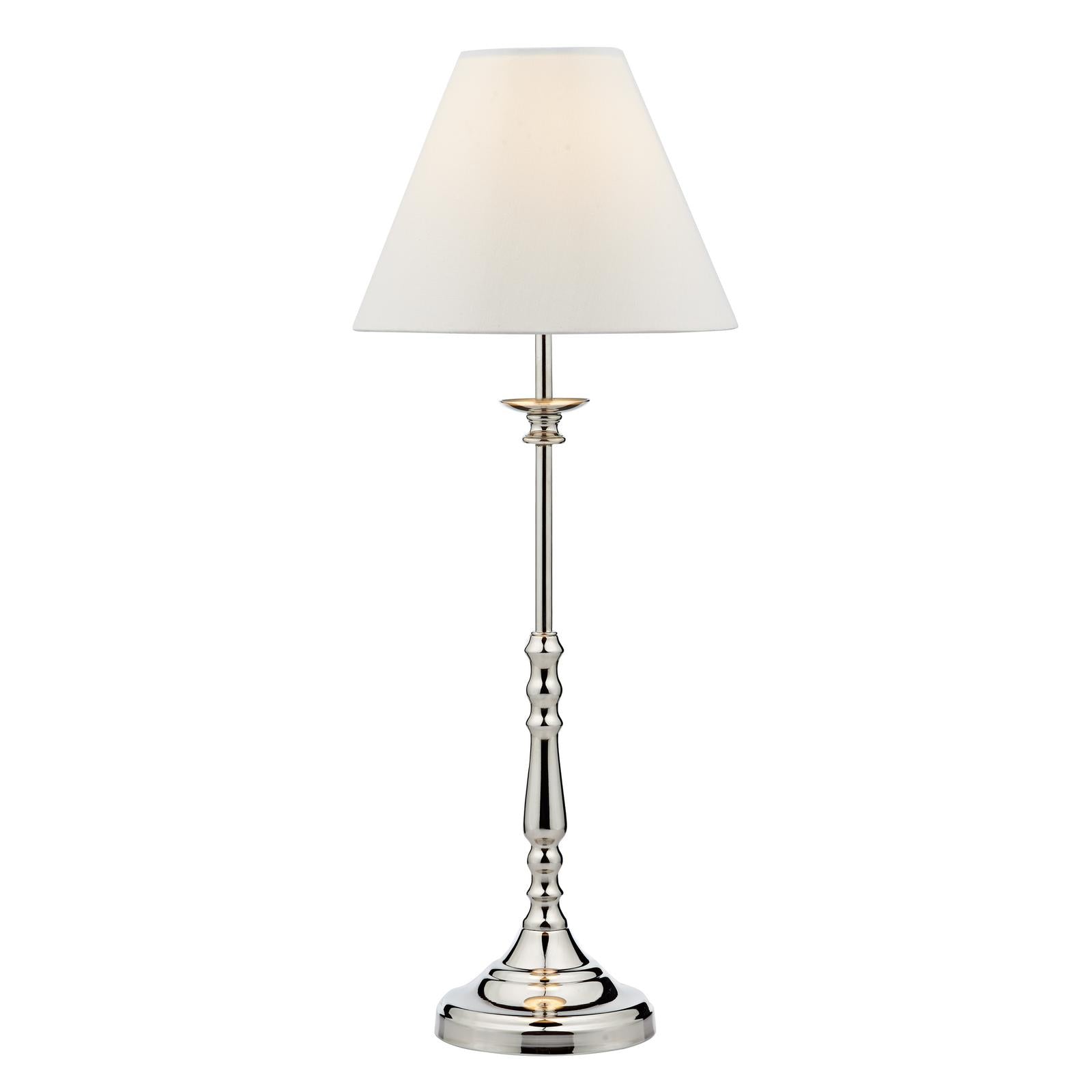 Blenheim Table Lamp Polished Nickel With Shade (Multipack)